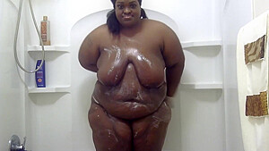 Fat Black Girl In The Shower